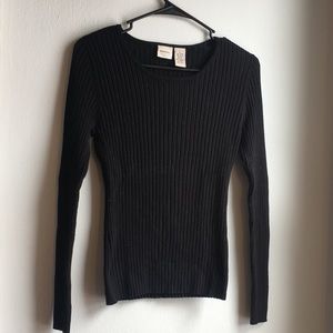 Women’s Merona Ribbed Black Sweater Size Large